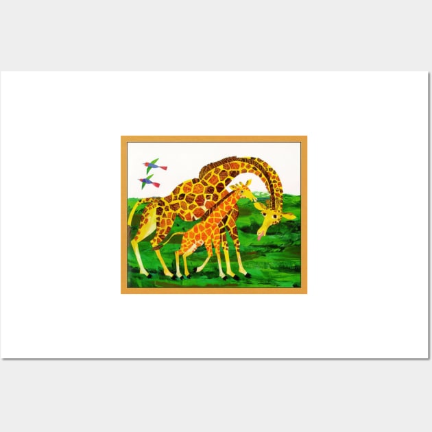 Giraffe - eric carle Wall Art by Bequeat